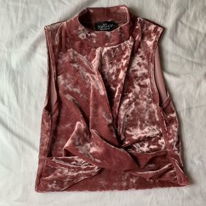 Top shop velvet crop top